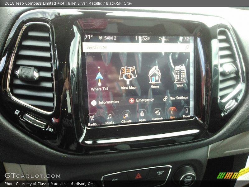 Billet Silver Metallic / Black/Ski Gray 2018 Jeep Compass Limited 4x4