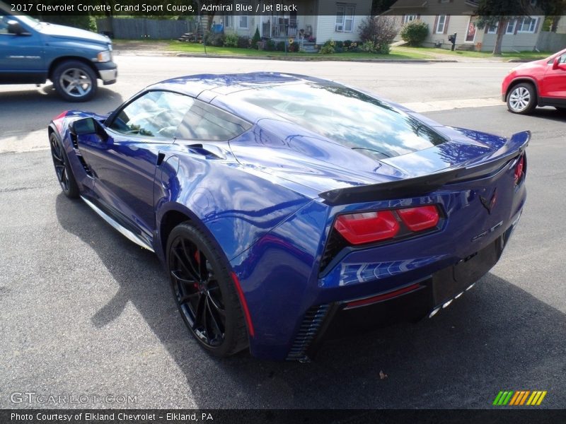 Admiral Blue / Jet Black 2017 Chevrolet Corvette Grand Sport Coupe