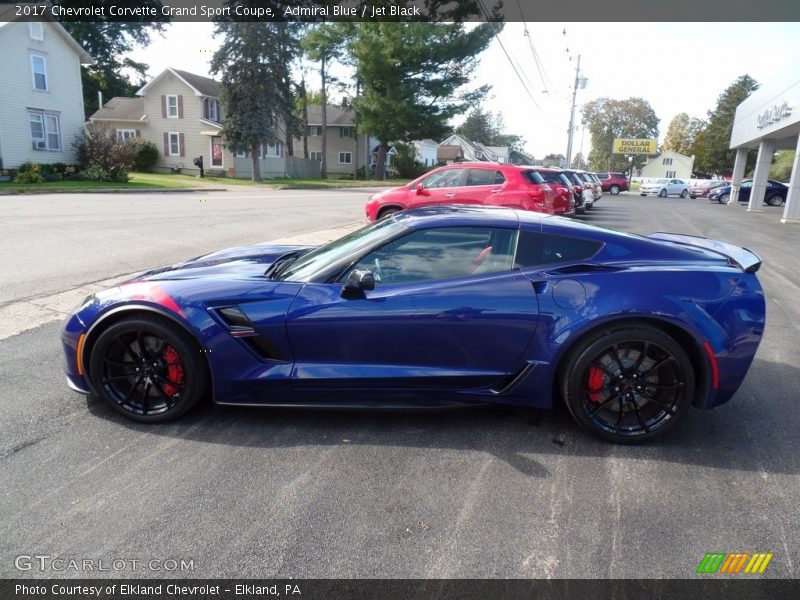 Admiral Blue / Jet Black 2017 Chevrolet Corvette Grand Sport Coupe