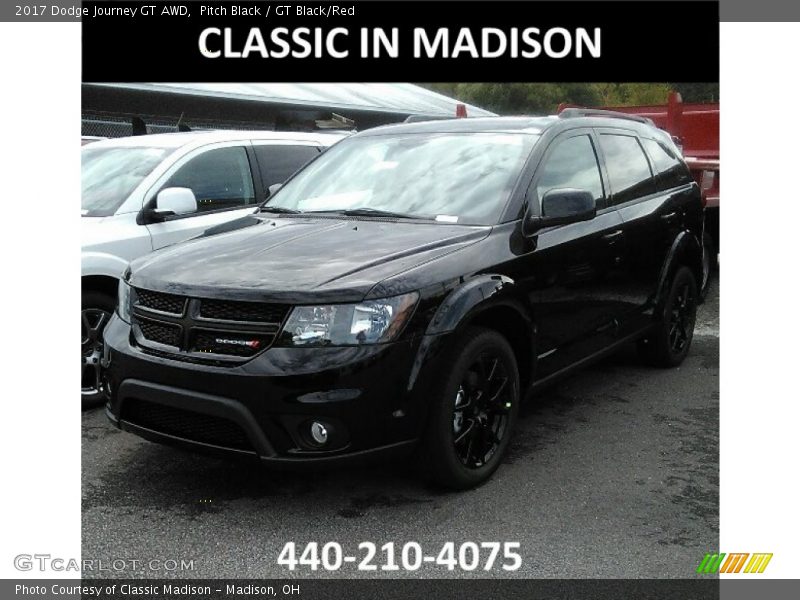 Pitch Black / GT Black/Red 2017 Dodge Journey GT AWD
