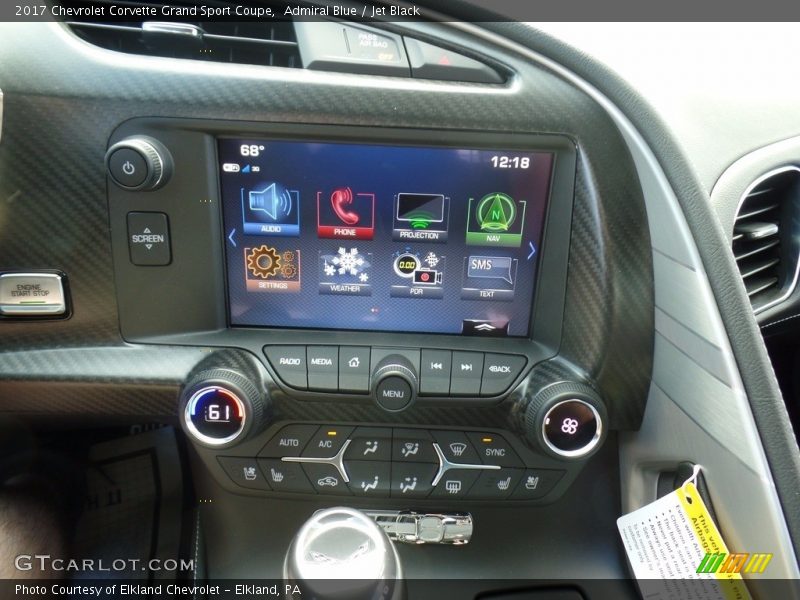 Admiral Blue / Jet Black 2017 Chevrolet Corvette Grand Sport Coupe