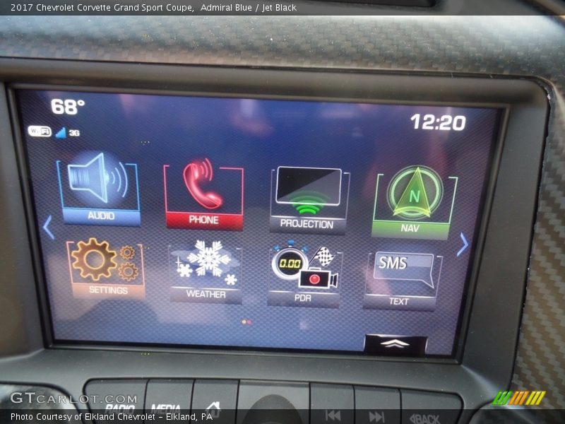 Admiral Blue / Jet Black 2017 Chevrolet Corvette Grand Sport Coupe