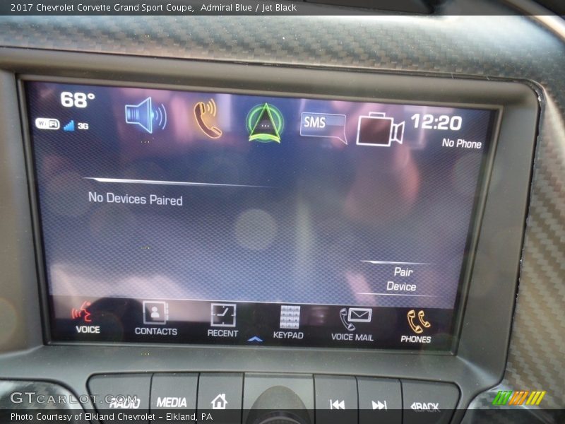 Admiral Blue / Jet Black 2017 Chevrolet Corvette Grand Sport Coupe