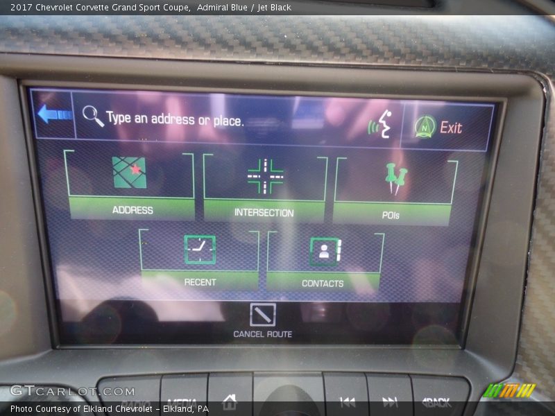 Admiral Blue / Jet Black 2017 Chevrolet Corvette Grand Sport Coupe