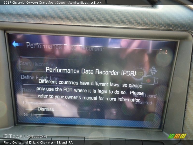 Admiral Blue / Jet Black 2017 Chevrolet Corvette Grand Sport Coupe