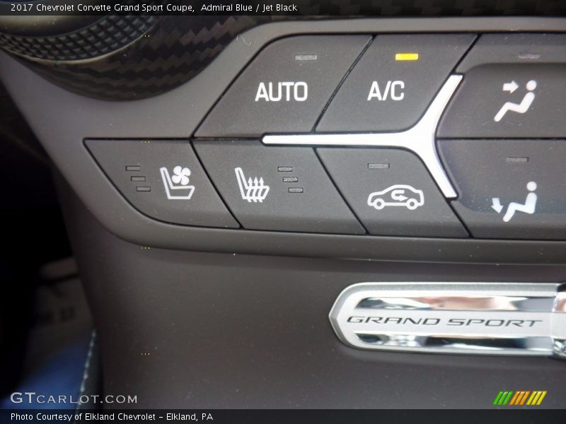 Admiral Blue / Jet Black 2017 Chevrolet Corvette Grand Sport Coupe