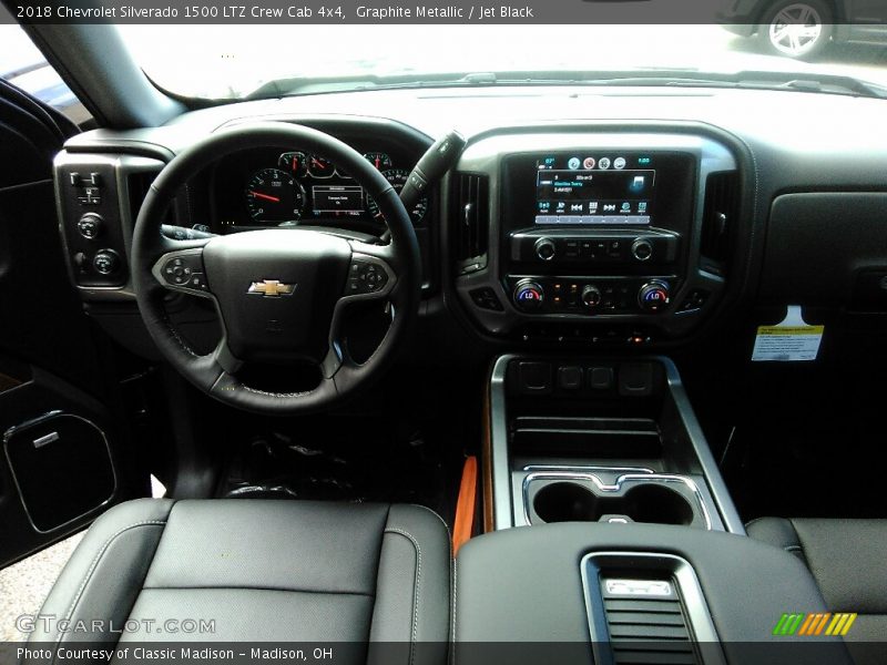 Graphite Metallic / Jet Black 2018 Chevrolet Silverado 1500 LTZ Crew Cab 4x4