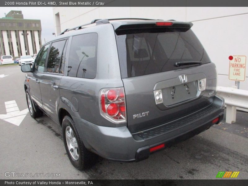 Steel Blue Metallic / Gray 2008 Honda Pilot EX-L 4WD