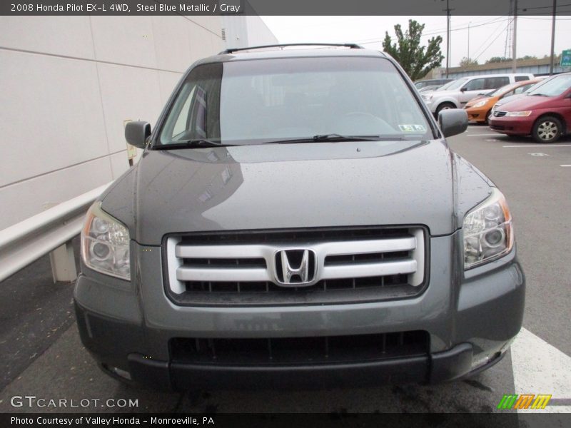 Steel Blue Metallic / Gray 2008 Honda Pilot EX-L 4WD