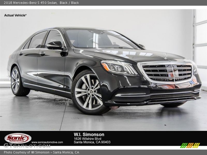 Black / Black 2018 Mercedes-Benz S 450 Sedan