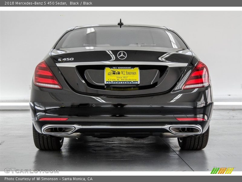 Black / Black 2018 Mercedes-Benz S 450 Sedan