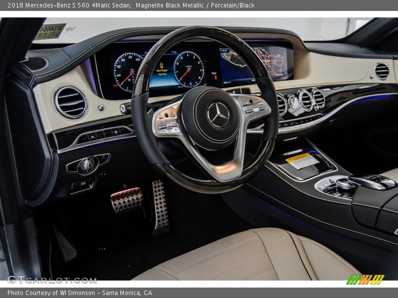 Magnetite Black Metallic / Porcelain/Black 2018 Mercedes-Benz S 560 4Matic Sedan