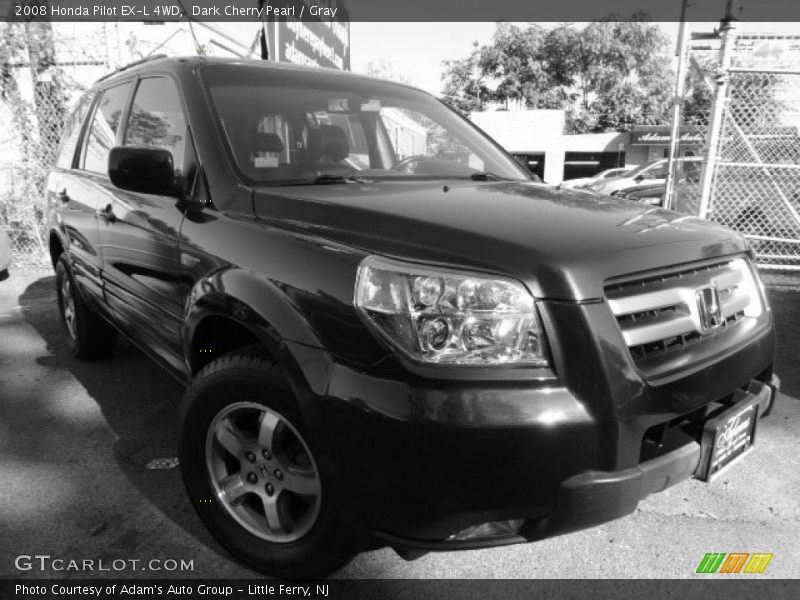 Dark Cherry Pearl / Gray 2008 Honda Pilot EX-L 4WD