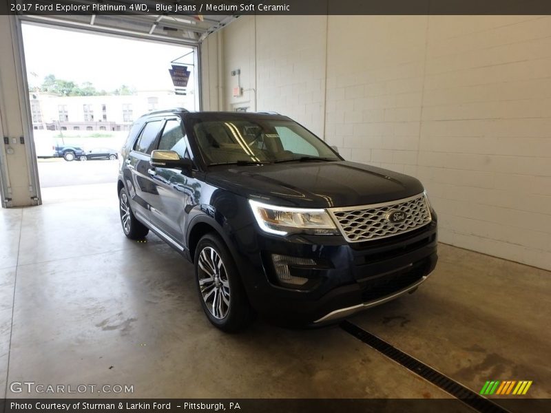 Blue Jeans / Medium Soft Ceramic 2017 Ford Explorer Platinum 4WD