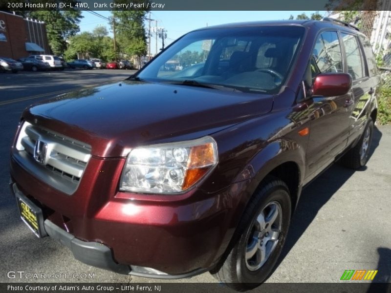Dark Cherry Pearl / Gray 2008 Honda Pilot EX-L 4WD