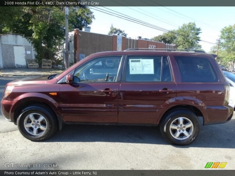 Dark Cherry Pearl / Gray 2008 Honda Pilot EX-L 4WD