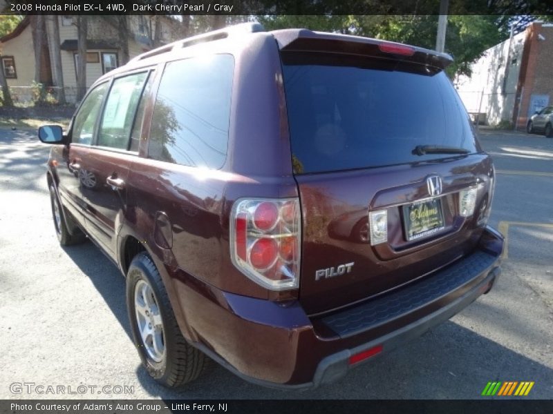 Dark Cherry Pearl / Gray 2008 Honda Pilot EX-L 4WD