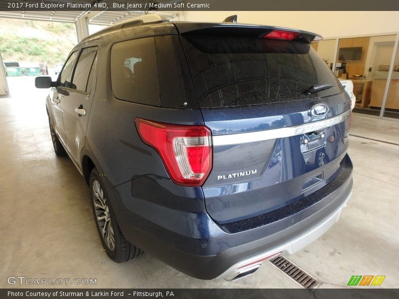 Blue Jeans / Medium Soft Ceramic 2017 Ford Explorer Platinum 4WD