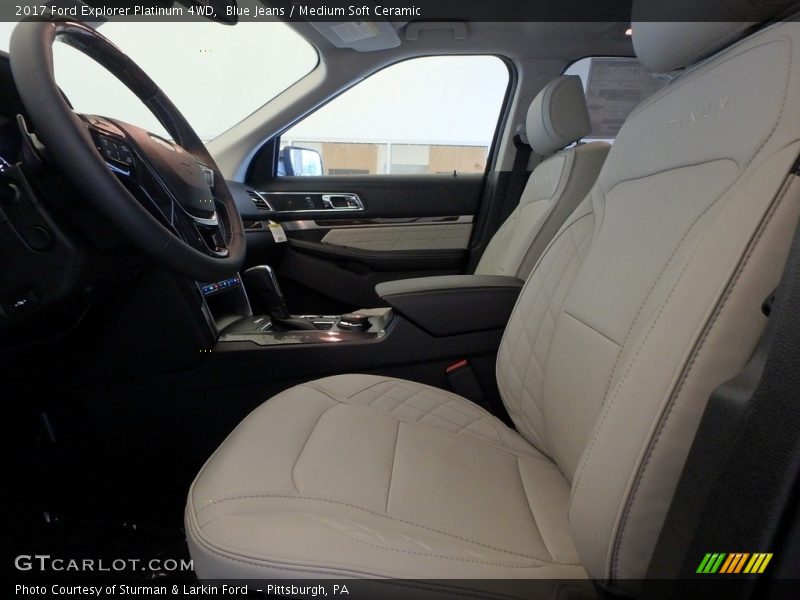 Blue Jeans / Medium Soft Ceramic 2017 Ford Explorer Platinum 4WD