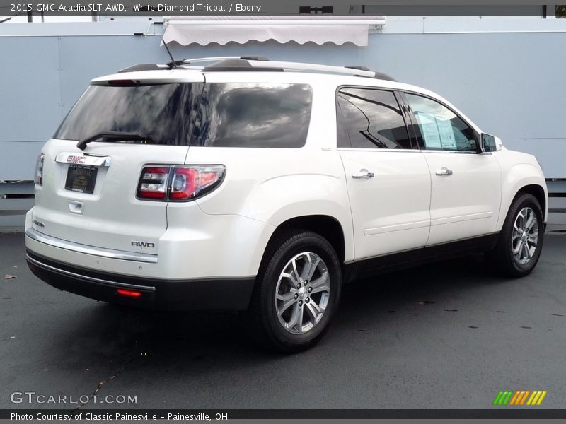 White Diamond Tricoat / Ebony 2015 GMC Acadia SLT AWD