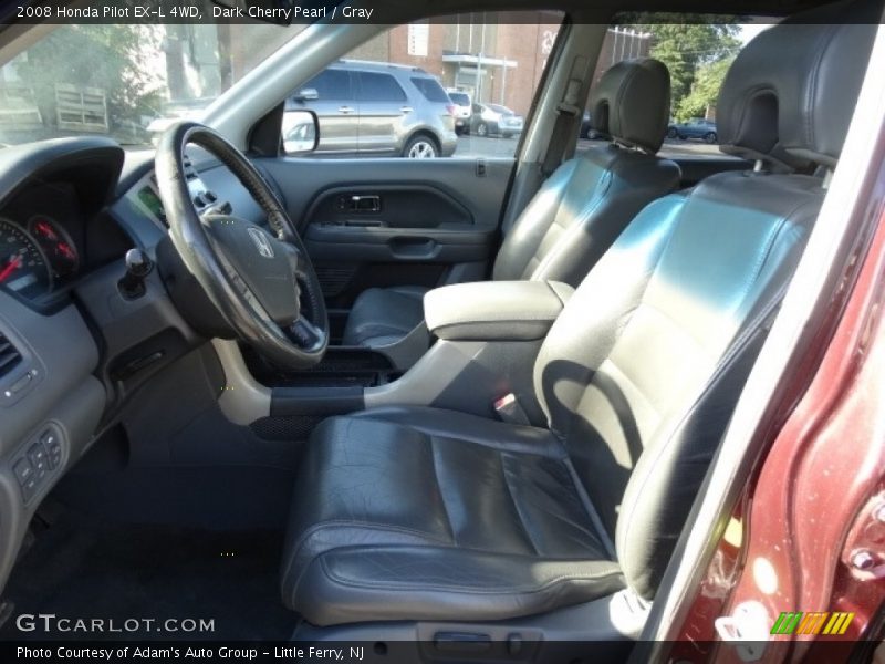 Dark Cherry Pearl / Gray 2008 Honda Pilot EX-L 4WD