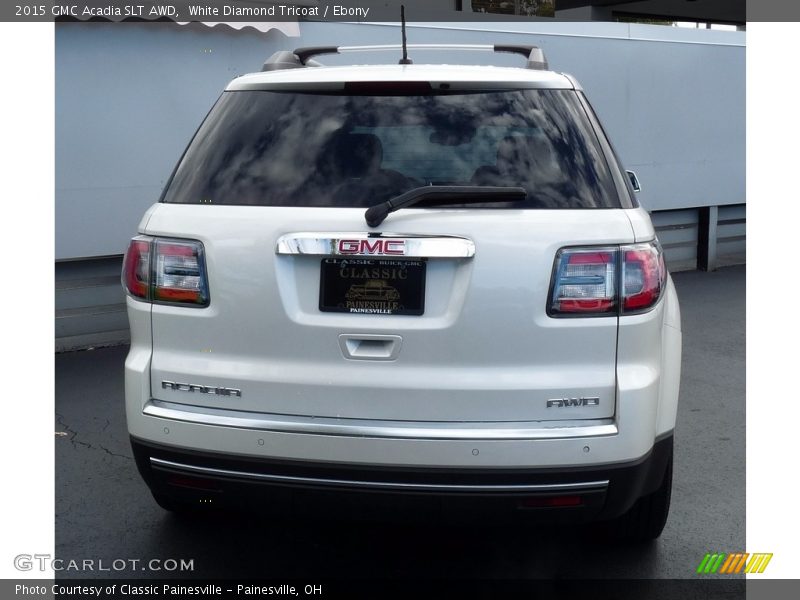 White Diamond Tricoat / Ebony 2015 GMC Acadia SLT AWD