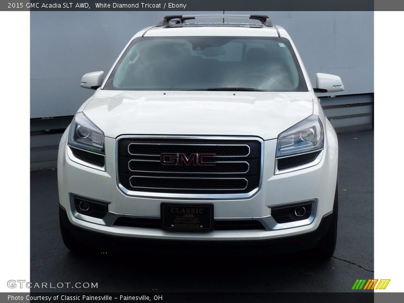 White Diamond Tricoat / Ebony 2015 GMC Acadia SLT AWD