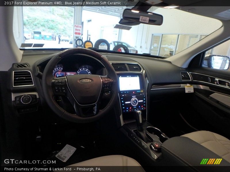 Blue Jeans / Medium Soft Ceramic 2017 Ford Explorer Platinum 4WD