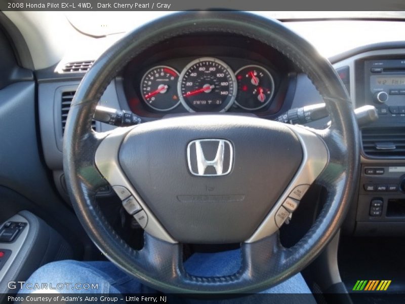 Dark Cherry Pearl / Gray 2008 Honda Pilot EX-L 4WD