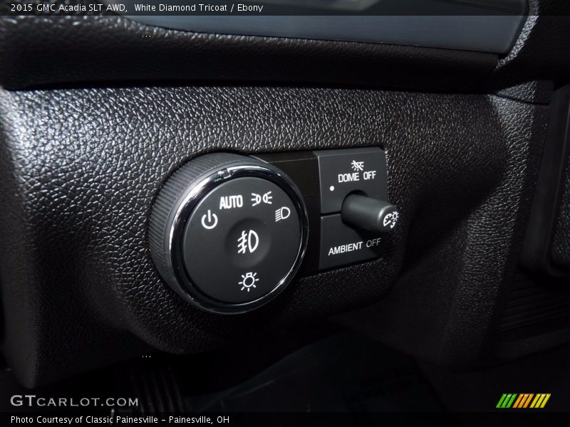 White Diamond Tricoat / Ebony 2015 GMC Acadia SLT AWD
