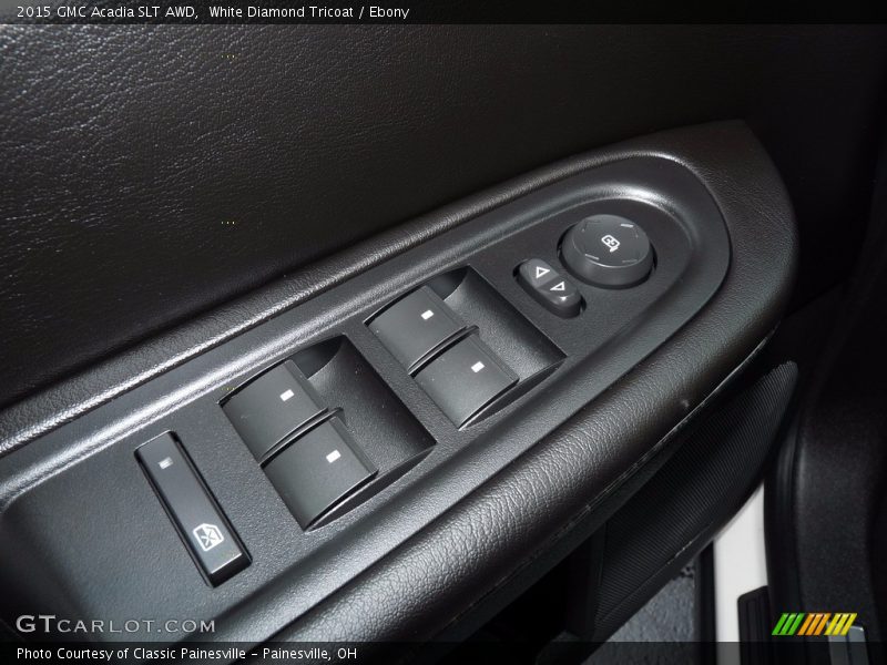 White Diamond Tricoat / Ebony 2015 GMC Acadia SLT AWD