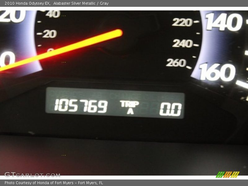 Alabaster Silver Metallic / Gray 2010 Honda Odyssey EX