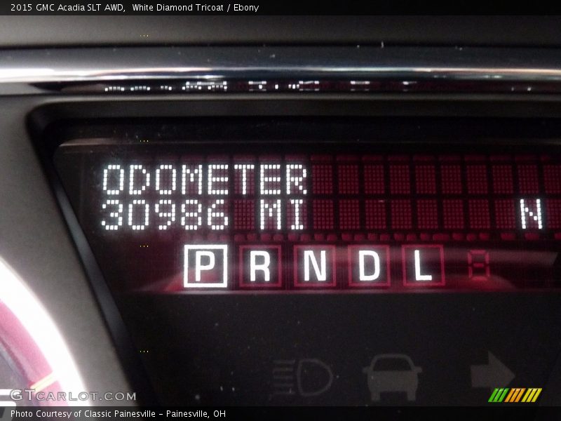 White Diamond Tricoat / Ebony 2015 GMC Acadia SLT AWD