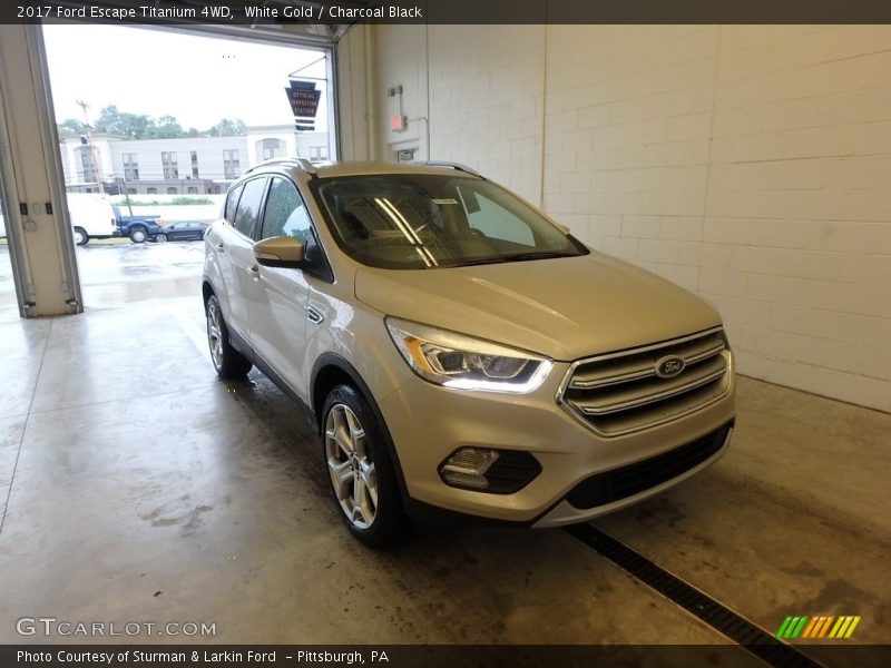 White Gold / Charcoal Black 2017 Ford Escape Titanium 4WD