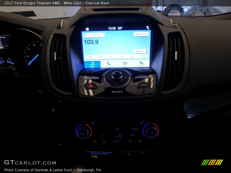 White Gold / Charcoal Black 2017 Ford Escape Titanium 4WD