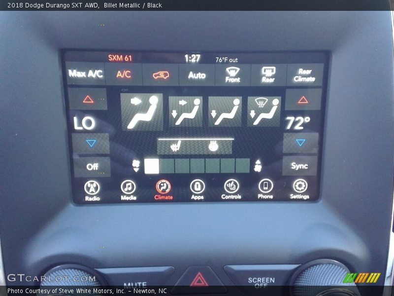 Billet Metallic / Black 2018 Dodge Durango SXT AWD