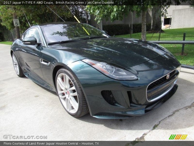 British Racing Green / Jet/Camel Duotone 2017 Jaguar F-TYPE R AWD Coupe