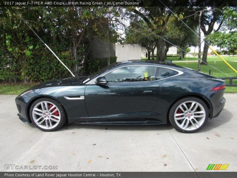 British Racing Green / Jet/Camel Duotone 2017 Jaguar F-TYPE R AWD Coupe