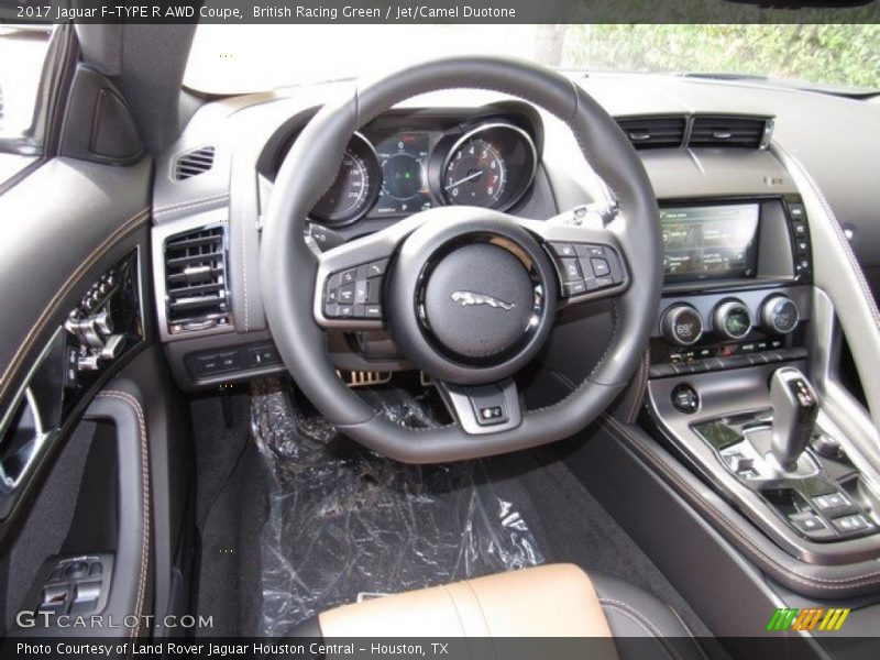 British Racing Green / Jet/Camel Duotone 2017 Jaguar F-TYPE R AWD Coupe