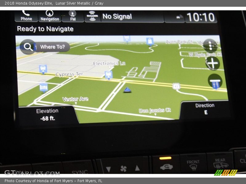 Lunar Silver Metallic / Gray 2018 Honda Odyssey Elite