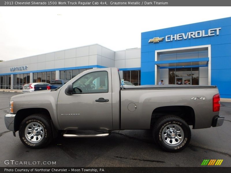 Graystone Metallic / Dark Titanium 2013 Chevrolet Silverado 1500 Work Truck Regular Cab 4x4