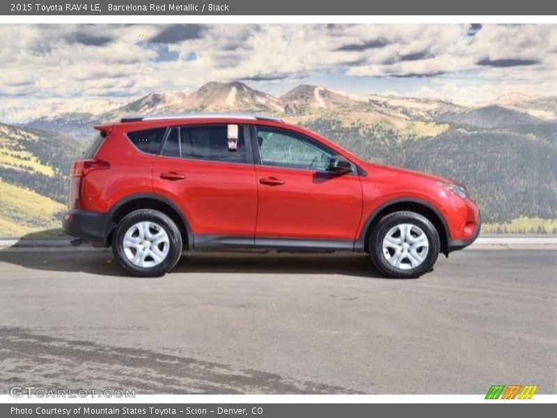 Barcelona Red Metallic / Black 2015 Toyota RAV4 LE