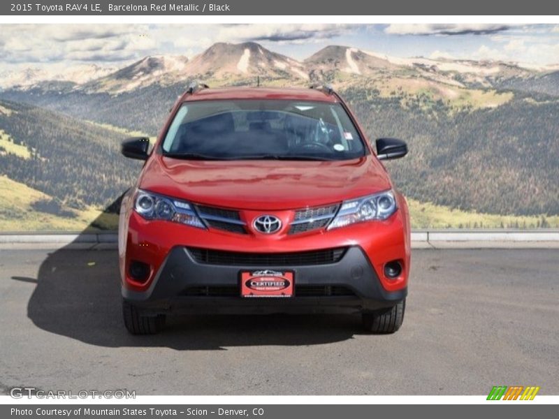 Barcelona Red Metallic / Black 2015 Toyota RAV4 LE
