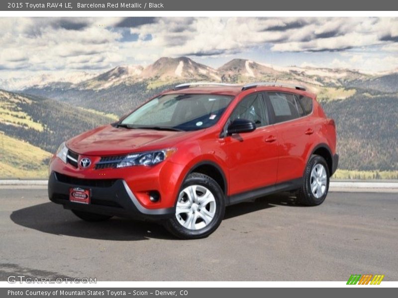 Barcelona Red Metallic / Black 2015 Toyota RAV4 LE