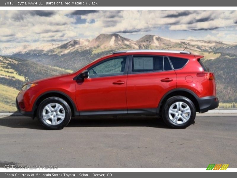 Barcelona Red Metallic / Black 2015 Toyota RAV4 LE