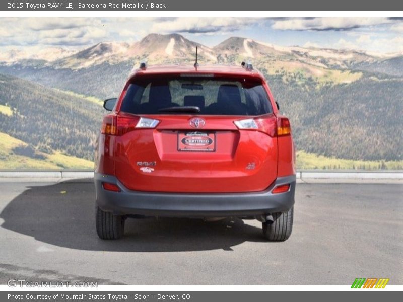 Barcelona Red Metallic / Black 2015 Toyota RAV4 LE