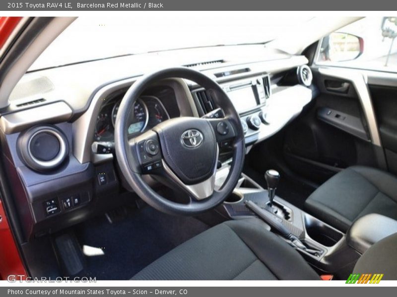 Barcelona Red Metallic / Black 2015 Toyota RAV4 LE