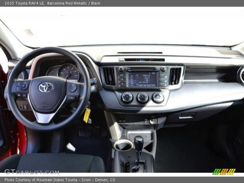 Barcelona Red Metallic / Black 2015 Toyota RAV4 LE