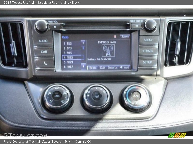 Barcelona Red Metallic / Black 2015 Toyota RAV4 LE