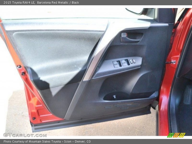 Barcelona Red Metallic / Black 2015 Toyota RAV4 LE